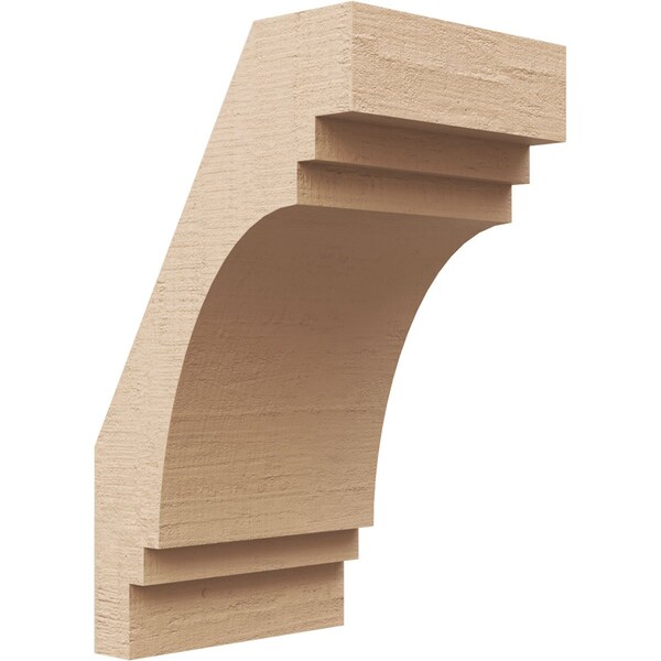 Ekena Millwork 5-inch W x 6-inch D x 10-inch H Pescadero Rough Cedar Woodgrain TimberThane Knee Brace, Primed BRCUR05X06X10PECRCPR - main